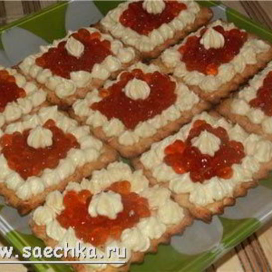 Рецепт тарталеток с икрой