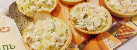 тарталетки с курицей и ананасом. Шаг 12