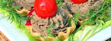 тарталетки с печеночно-грибной начинкой. Шаг 11