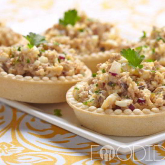 Рецепт тарталеток с рыбными консервами