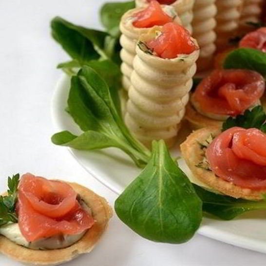 Рецепт тарталеток с семгой и сыром