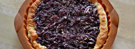 луковый тарт с малосольной килькой. Шаг 7