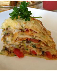 Пряный блинный тарт