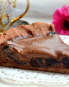 Тарт с черносливом и нежнейшим шоколадным ганашем