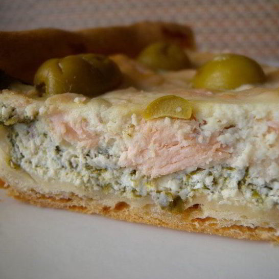 Рецепт тарта с рыбой и творожным сыром