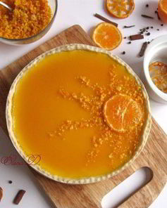 Творожный тарт с мандариновым соусом