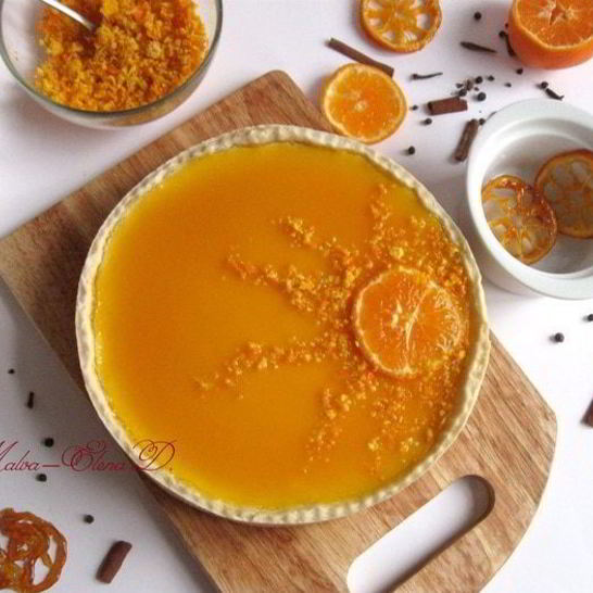 Рецепт творожного тарта с мандариновым соусом