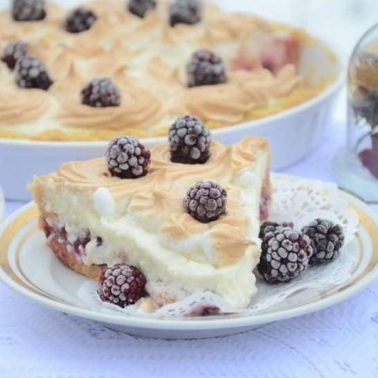 Рецепт творожного тарта с персиками