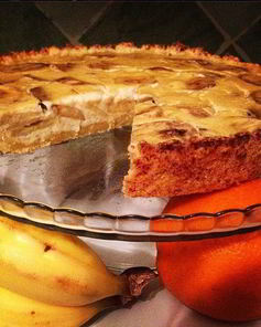 Заливной банановый тарт