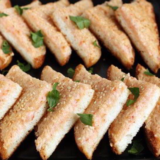 Рецепт креветочных тостов