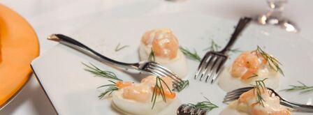 луковые тосты с креветками. Шаг 5