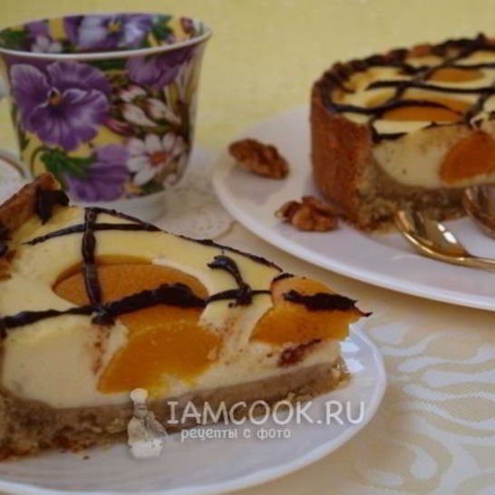 Рецепт торта яичница с персиками и шоколадом