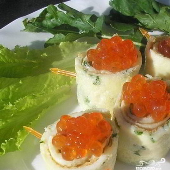 Рецепт яичницы с икрой