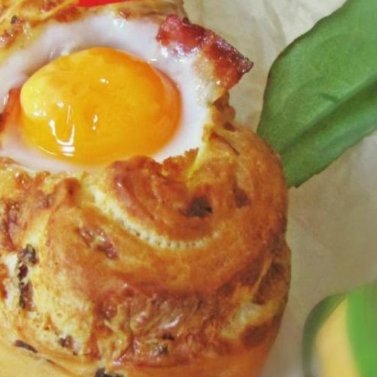 Рецепт яичницы в багете