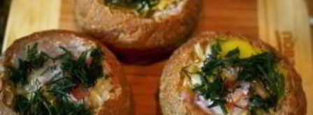 яичница в булочках веселый завтрак. Шаг 8