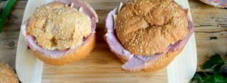 яичница в булочке с ветчиной. Шаг 4