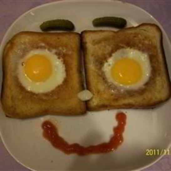 Рецепт яичницы в хлебе