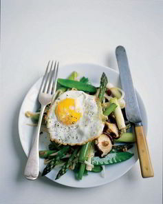 Яйца и грибы шиитаке по-восточному