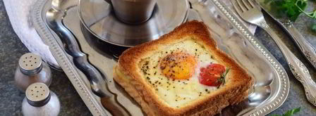 яйцо в хлебе в духовке. Шаг 11