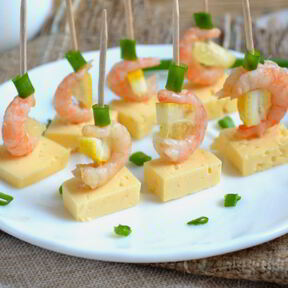 Закуски с креветками