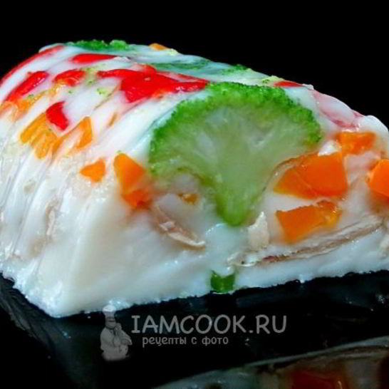 Рецепт заливного из курицы с брокколи