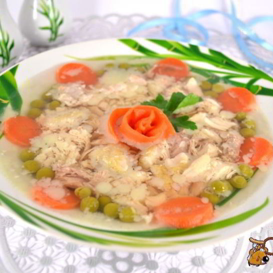 Рецепт заливного из курицы со свининой в мультиварке