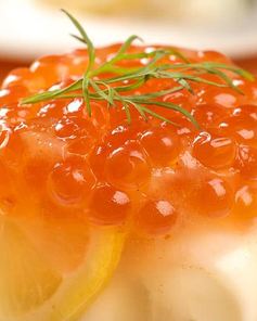 Заливное из сибаса c красной икрой