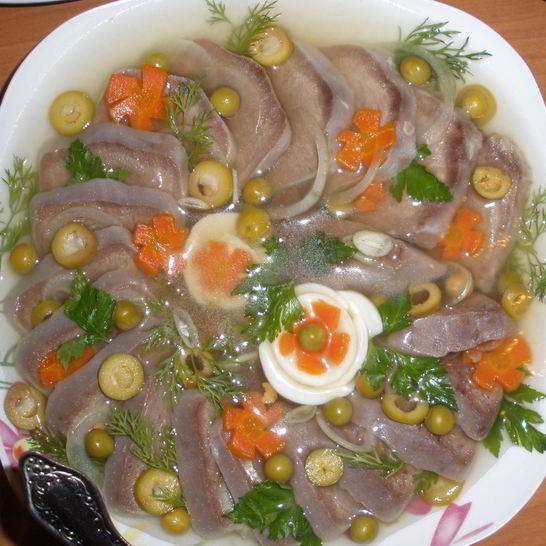 Рецепт заливного из свиного языка