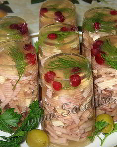 Заливное в стаканчике