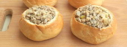 жульен из шампиньонов в булочке. Шаг 6