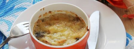 жульен с грибами и сливками грибной. Шаг 7