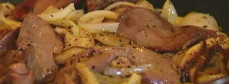 жульен с куриной печенью и грибами. Шаг 6