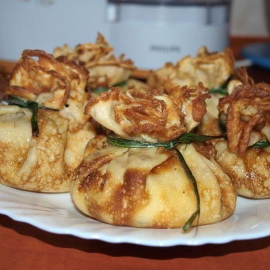 Рецепт жульена в блинных мешочках