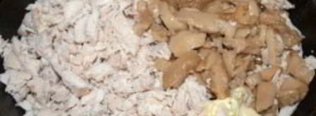 жульен в блинных мешочках. Шаг 3