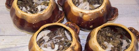 жульен в горшочке с курицей и грибами. Шаг 19