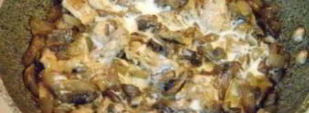 жульен в тарталетках с грибами и курицей. Шаг 5