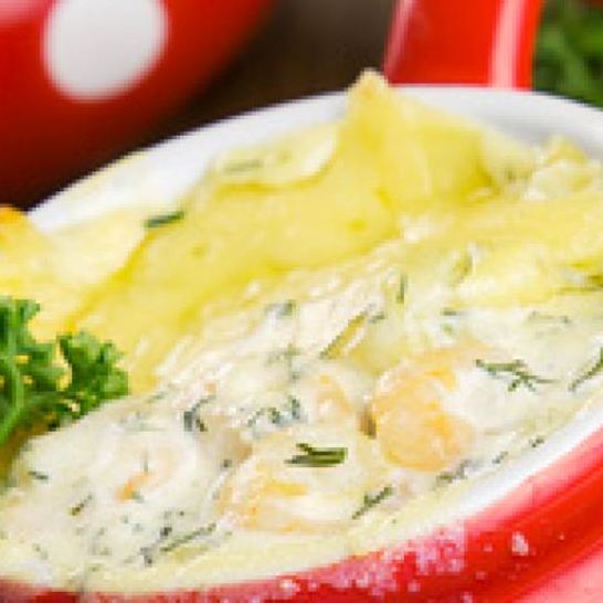 Рецепт жюльена с креветками в горшочках